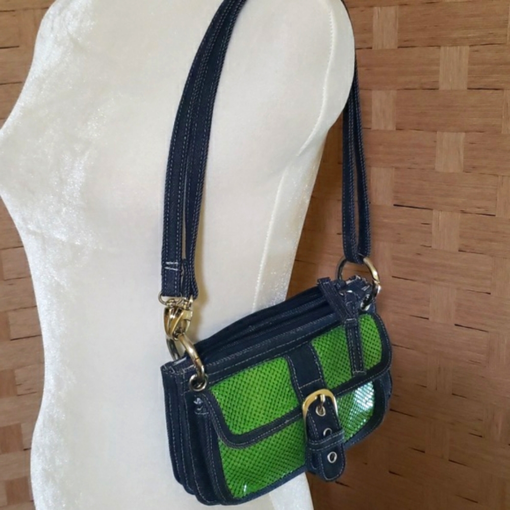 Whiting and David denim mesh bag - Picture 3 of 10